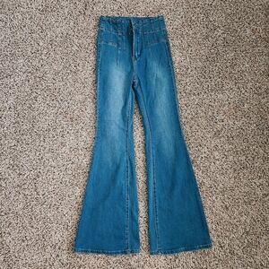 High waisted flare jeans
